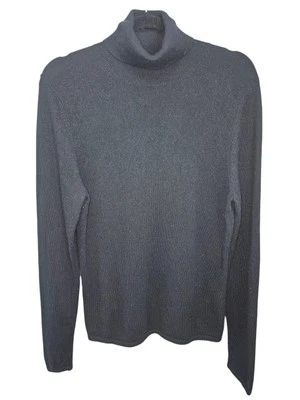 Saks Fifth Avenue 100% Cashmere Turtleneck Sweater Black Solid Pullover Size L - Image 1 of 4