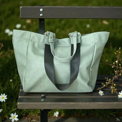 Free People Ventura Vegan Leather Tote Bag Ochre Green EUC!  $198 - Image 1 of 4