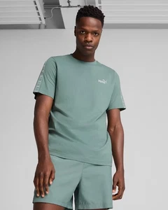 T-shirt Maglia Maglietta UOMO Puma Verde ESS TAPE Cotone - Imagen 1 de 11