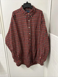 Camisa Ralph Lauren De Colección Para Hombres 2XL Roja Negra A Cuadros Abotonada Algodón L/S - Imagen 1 de 12