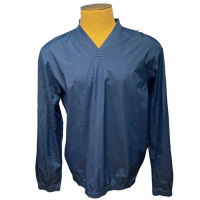 Port Authority Blue Pullover V Neck Windbreaker Moanalua Soccer Medium - Image 1 of 4