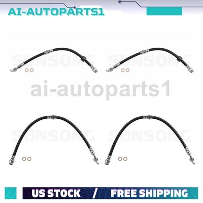 Комплект гидравлического шланга переднего заднего тормоза для Mazda Protege 2001 2002 2003 годов выпуска 4 шт. - Изображение 1 из 4