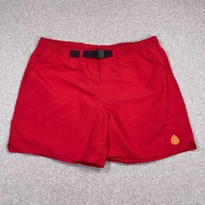 Stio Goodwin Shorts Mens L Quick Dry Boardshorts Ripstop Nylon Baggy Belted Red - Picture 1 of 12