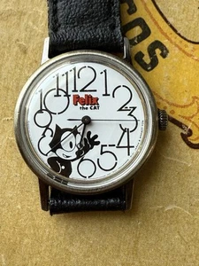 Q&Q Felix the Cat Mechanical Youth/Ladies Watch, Runs and Ticks, Read. - Picture 1 of 12