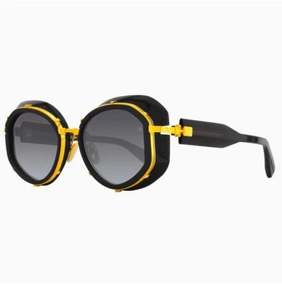 GAFAS DE SOL BALMAIN PARIS BRIGITTE BPS-129A-53 NEGRAS DORADAS TITANIO REDONDAS JAPÓN Foto 1 de 4