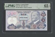 Turkey 1000 Lira 1970 P191 Uncirculated Graded 65