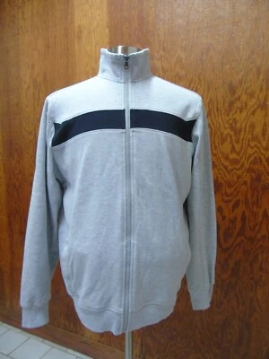Chaqueta Activa Apt.9 Hombre Cremallera Frontal Gris Mezcla Algodón Talla L Grande Foto 1 de 4