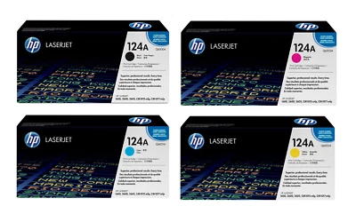 4x Tóner Original HP 124A (Q6000A Q6001A Q6002A Q6003A) - Envío Gratis
