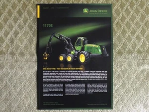 JOHN DEERE 1170E Harvester Logging Timber Forestry Brochure Prospekt - Picture 1 of 2