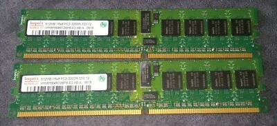 1GB HYNIX HYMP564R72BP8-E3 AB-A 512MB 1Rx8 PC2-3200R-333-12 - Image 1 of 3