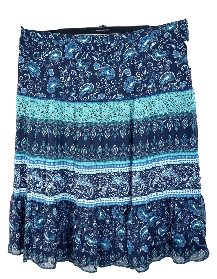 NWT JM COLLECTION Women's 100% Polyester Maxi Skirt Paisley Multicolor Size 24W - Image 1 of 4