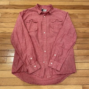 Amongst Friends Men's Salmon/Pink Long Sleeve Shirt Size Large - Imagen 1 de 6