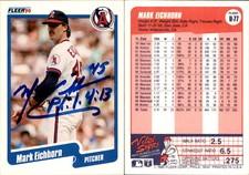 Mark Eichhorn Signed 1990 Fleer Update #U-77 Card California Angels Auto