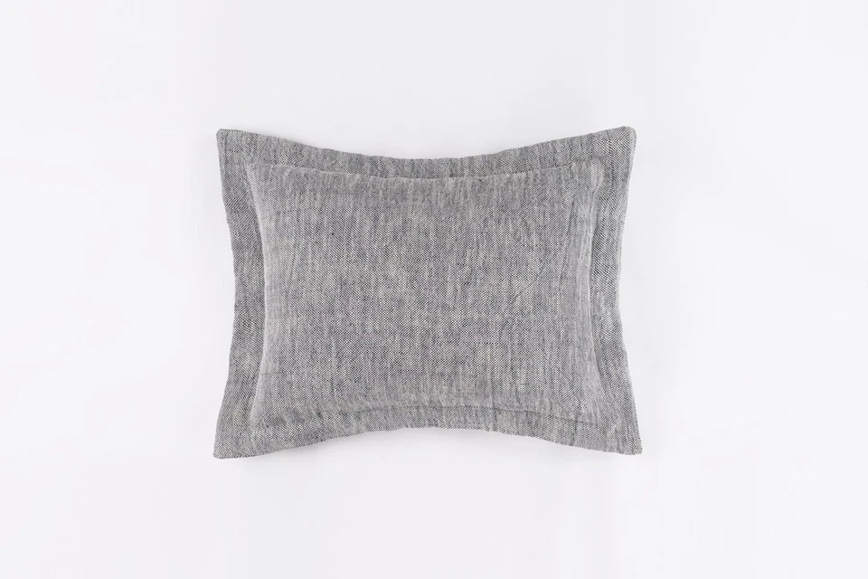 Jerry sham,靛蓝,60% 亚麻 40% 棉,标准版,特大号欧式 — 第 1/1 张图片