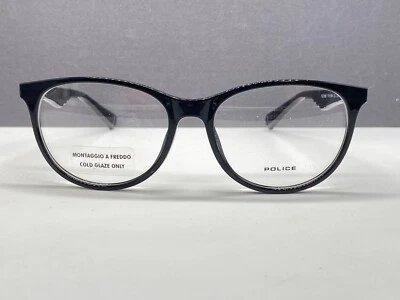 Monturas de gafas de policía mujer redondas negras ovaladas ala pluma 1 VPL 503N Foto 1 de 4