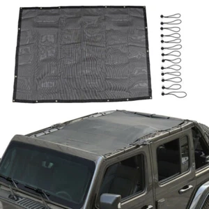 Full Soft Top Mesh Cover UV Protection Sun Shade For Jeep Wrangler JL JLU 4 Door - Picture 1 of 10