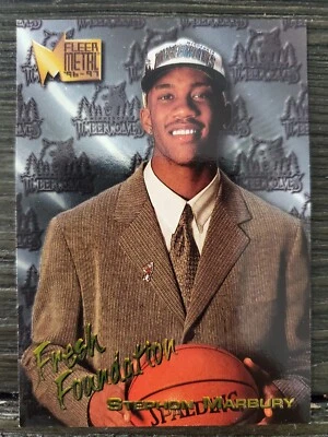 Fleer Metal 1996 fundación fresca novato de la NBA #134 Stephen Marbbury Timberwolves 3 Foto 1 de 2