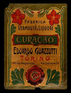 etichetta originale VERMOUTH E LIQUORI-CURACAO-EDOARDO GUAZZOTTI TORINO - Picture 1 of 1
