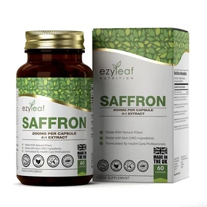 Extracto de azafrán | Cápsulas antioxidantes de azafrán 60 200 mg | Salud ocular - Imagen 1 de 19