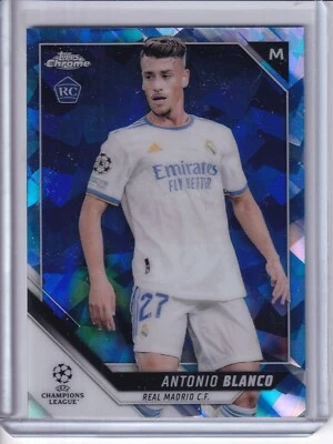 2021-22 Topps Chrome UEFA UCL Sapphire Antonio Blanco Rookie RC #154 Madrid J359 - Image 1 of 2