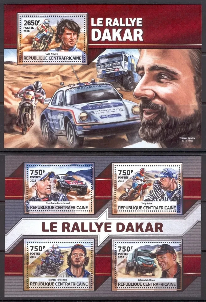 Le Rallye Dakar / Bikes / Cars - stamps - Timbres - Francobolli   MNH** SN. - Image 1 of 1