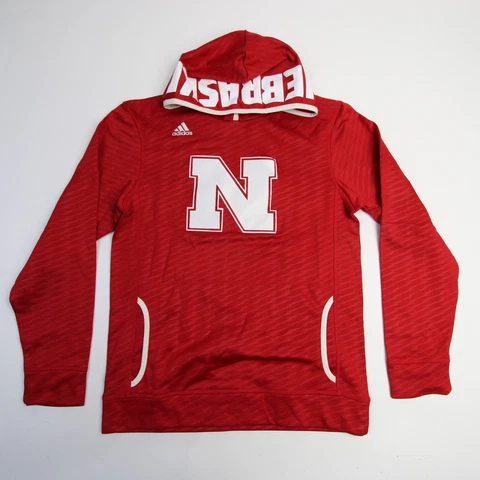 Nebraska Cornhuskers adidas Climalite Sweatshirt Men's Red/White New Cover