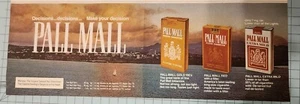 1977 Vintage 2-seitige Druckanzeige Pall Mall Treffen Sie Ihre Entscheidungen Segelboot Wasser Ozean - Bild 1 von 4
