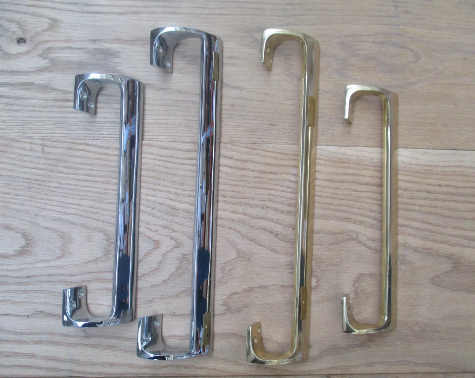 SOLID BRASS TRADITIONAL VICTORIAN OFF SET DOOR HANDLE PULL - Image 1 of 1