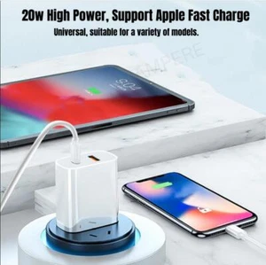 PD 20W USB-C Typ C Szybka ładowarka ścienna Kabel Adapter do iPhone'a Samsung Android - Zdjęcie 1 z 11