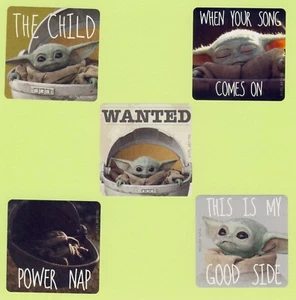 10 Il Mandaloriano Il Bambino - Adesivi Grandi - Star Wars - Baby Yoda - Grogu - Foto 1 di 1