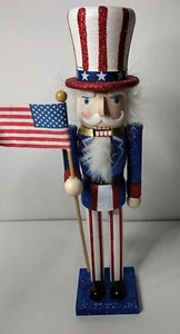 14" Holiday Traditions Uncle Sam Decorative Nutcracker 1262/3088  - Picture 1 of 4