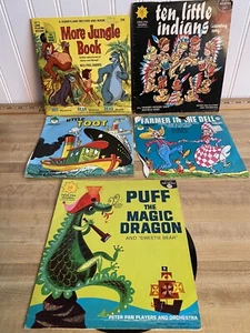 Lot of 5 Vintage Records Including "Walt Disney's More Jungle Book" & 33 1/3 lp  - Picture 1 of 9