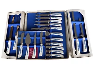 Corning Blue Cornflower Lifetime Cutlery Sheffield England set coltelli posate - Foto 1 di 11