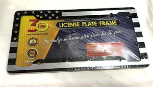 Black American Flag License Plate Frames- 2 Pack Front Rear Patriotic - Bild 1 von 2