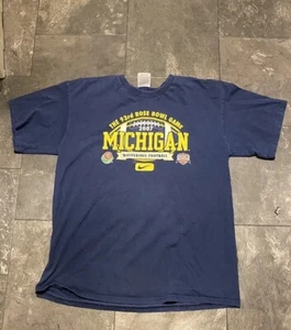 Nike University of Michigan 93rd Rose Bowl Game T-shirt 2007 Size XL Football - Picture 1 of 13
