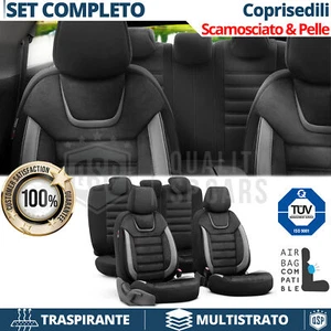 COPRISEDILI per Audi A3 Pelle Pu e Scamosciato Anteriori + Post TÜV - Foto 1 di 14