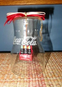 DE COLECCIÓN COCA-COLA COCA VASO VIDRIO TRANSPARENTE ADORNO CAMPANA SODA POP CAJA INTERIOR - Imagen 1 de 6