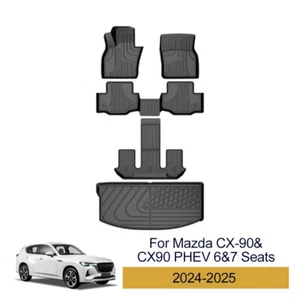 Juego de alfombrillas y forros de carga TPE para Mazda 2024 2025 CX-90 y CX90 PHEV 6 y 7 asientos - Imagen 1 de 9