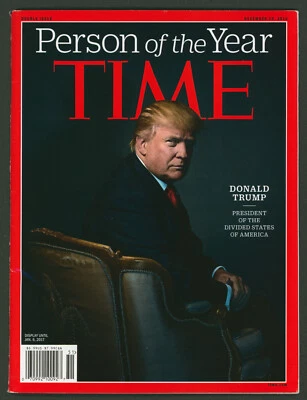 DONALD TRUMP TIME MAGAZINE Person Of The Year 45TH PRESIDENT 12/19/2016~No Label - Image 1 of 2