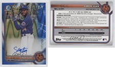 2022 Bowman Chrome Prospect Blue RayWave Refractor /150 Simon Juan #CPA-SJ Auto
