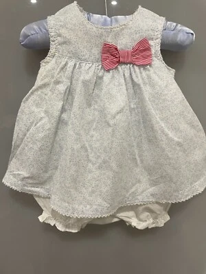 MOTHERCARE - Pretty Feminine Romper style Dress with overlay - Size NB - EUC - image 1 of 4