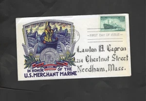 USA -FDC-CACHET-MERCHANT MARINE-1946-STAEHLE CACHET-F-VF#251 - Picture 1 of 1