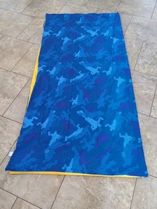 Fortnite 80" X 84" Bedspread Graphic Epic Games Blue Gold Reversible - Picture 1 of 7
