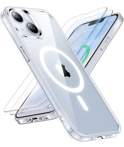 ORETECH Diseñada para iPhone 13 / iPhone 14 Funda Transparente Magnética Compatible con M - Imagen 1 de 6