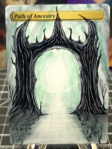 Path Of Ancestry - Commander Magic The Gathering - * verändert handbemalt * Tor - Bild 1 von 7