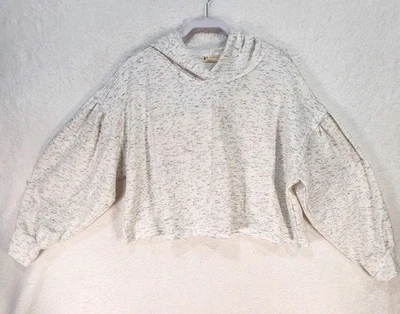 Sudadera corta con capucha FREE PEOPLE FP MOVEMENT para mujer M blanca/negra  Foto 1 de 4