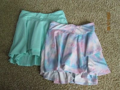 批量 2 件 - All In Motion - 尺寸 14 XL 女孩短裤 - 完好绿色,扎染粉色 — 第 1/4 张图片