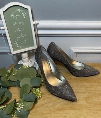 Nine West Silver/Bronze  Shimmer Pointed Toe High Heels Size  8 - Image 1 of 4