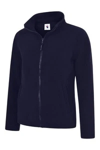 Uneek - Jaket Fleece Zip Penuh Klasik Wanita - Yoke Separuh Bulan - Warna Navy, - Picture 1 of 1
