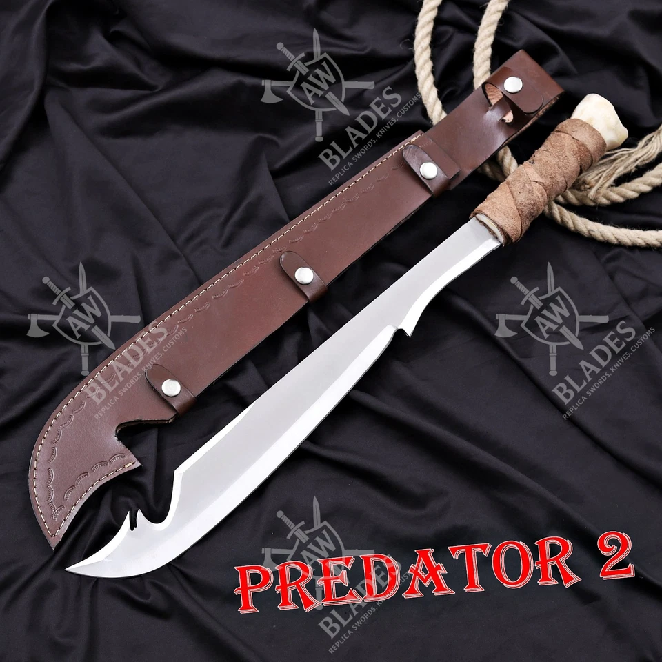 Predator 2 Greyback Elder 剑复制品手工不锈钢道具刀 — 第 1/4 张图片